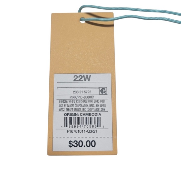 Kona Sol NWT 22W Women's Plus Size Underwire Plaid Swim Top - Picture 12 of 12